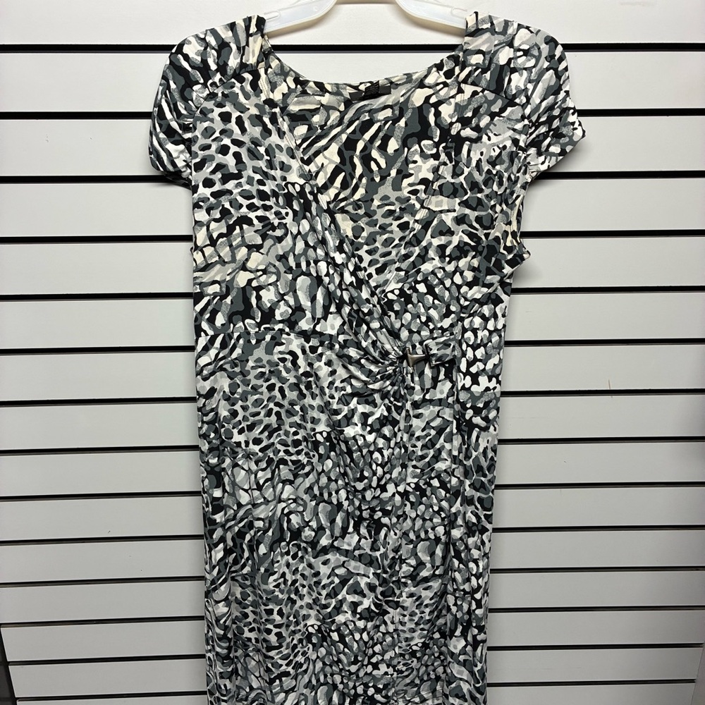 Alfani Asymmetrical Black and White Dress